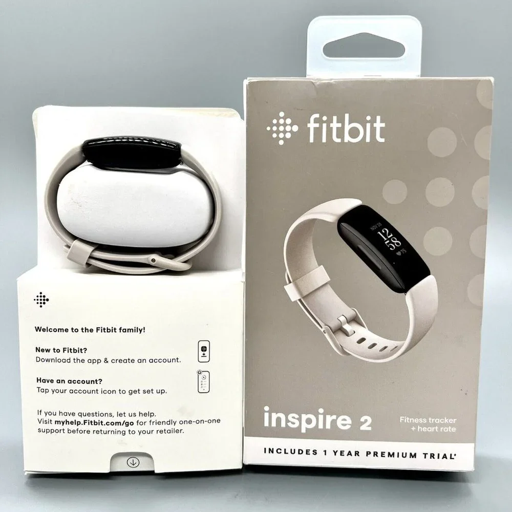 Fitbit Inspire 2 Health & Fitness Tracker 24/7 Heart Rate, Lunar White